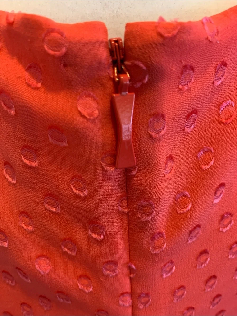 NWT Kate Spade Clipped Chiffon Dress in Paprika(653). Midi Dress with Tie Waist.